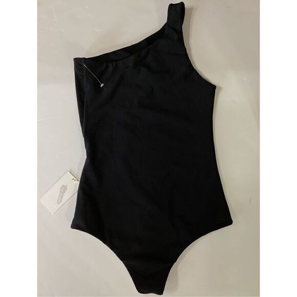 New. MIKOH black one shoulder one piece swimsuit. Small. Retails $234 - Picture 8 of 9